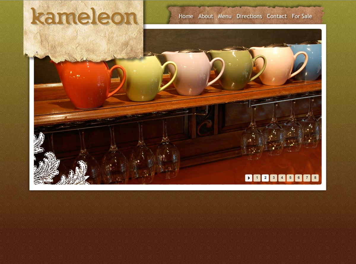Cafe Kameleon Website Design