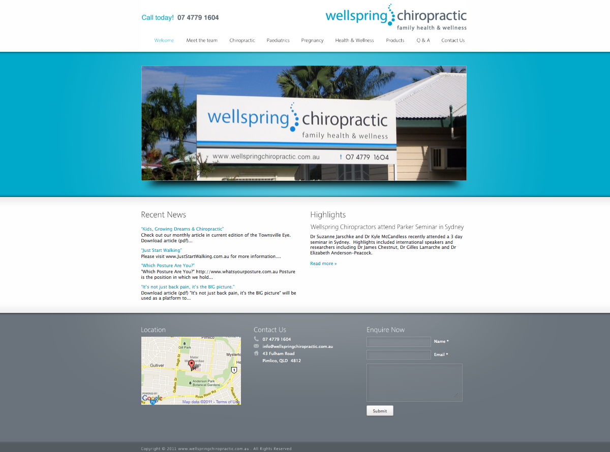 Wellspring Chiropractic Website Design