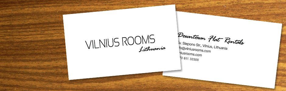 Vilnius Rooms Business Card Design