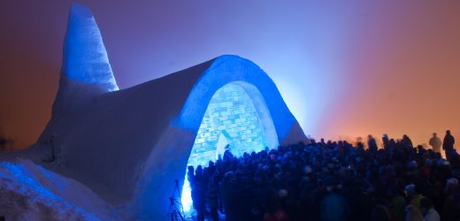 Ice church in Bavaria Germany